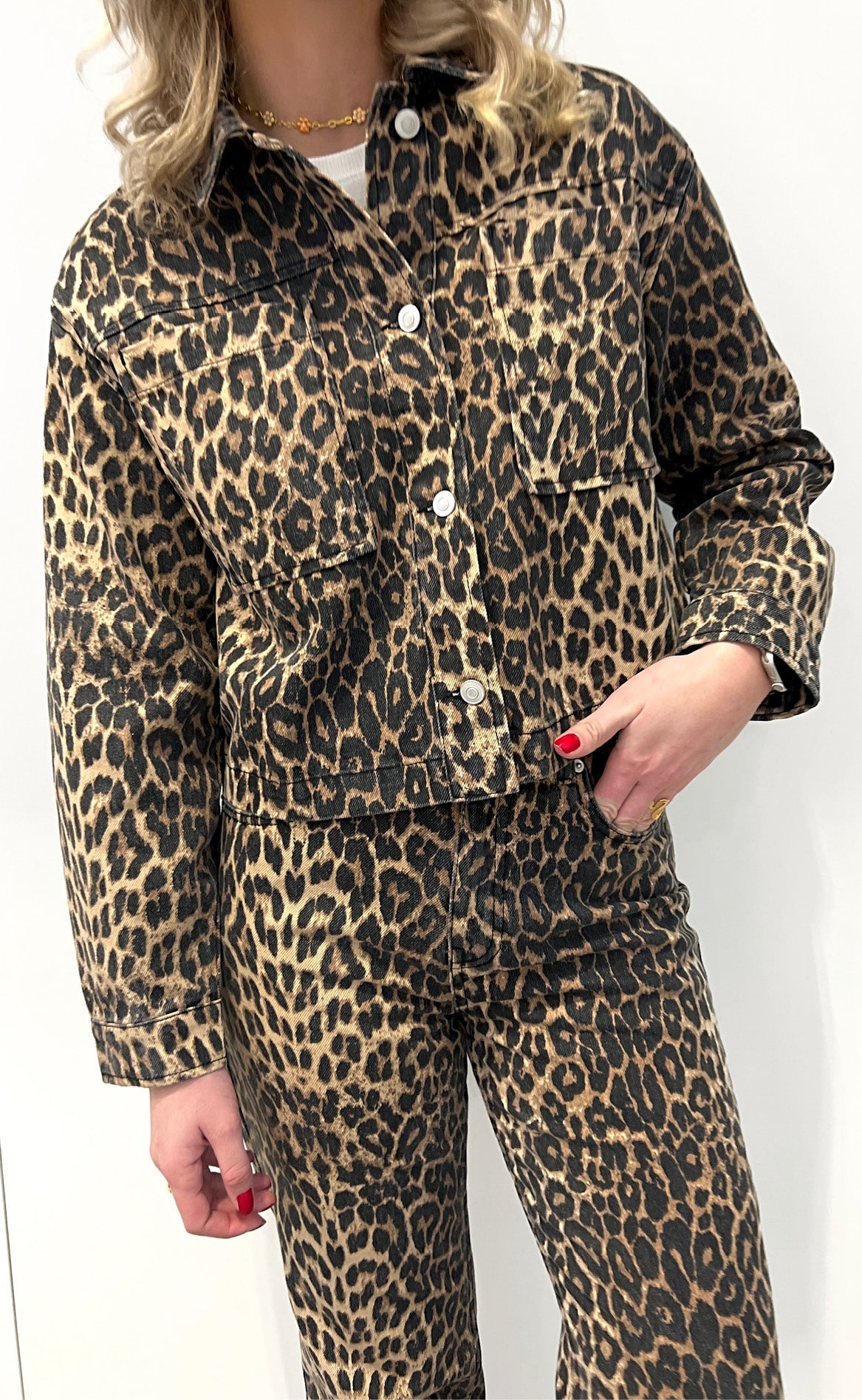 Neo Noir Jakke - Emilia - Leopard