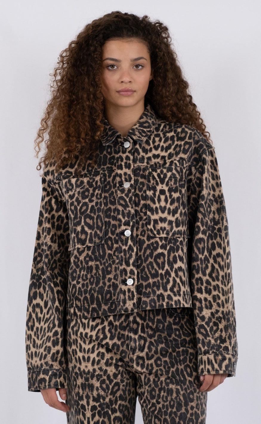Neo Noir Jakke - Emilia - Leopard