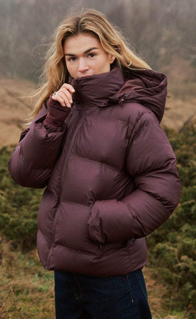 Neo Noir Jakke - Fox Puffer - Bordeaux