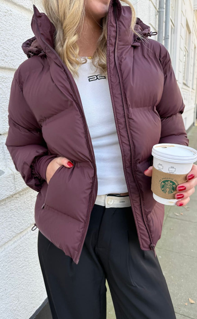 Neo Noir Jakke - Fox Puffer - Bordeaux