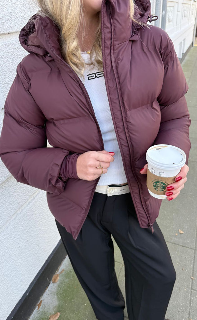 Neo Noir Jakke - Fox Puffer - Bordeaux