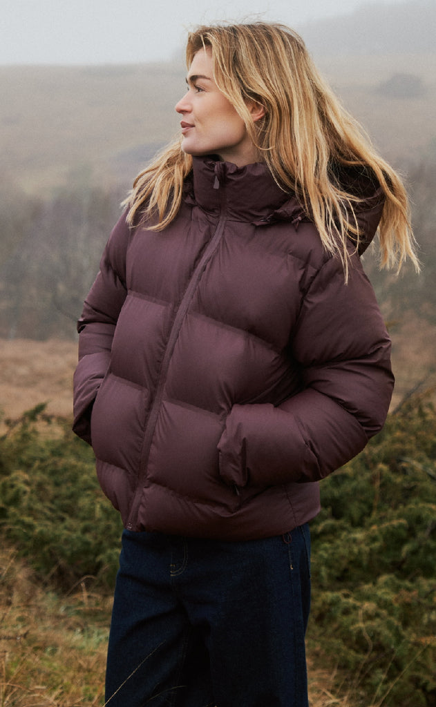 Neo Noir Jakke - Fox Puffer - Bordeaux