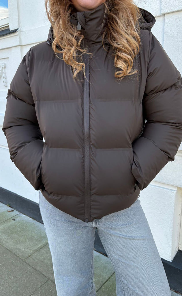 Neo Noir Jakke - Fox Puffer - Dark Brown