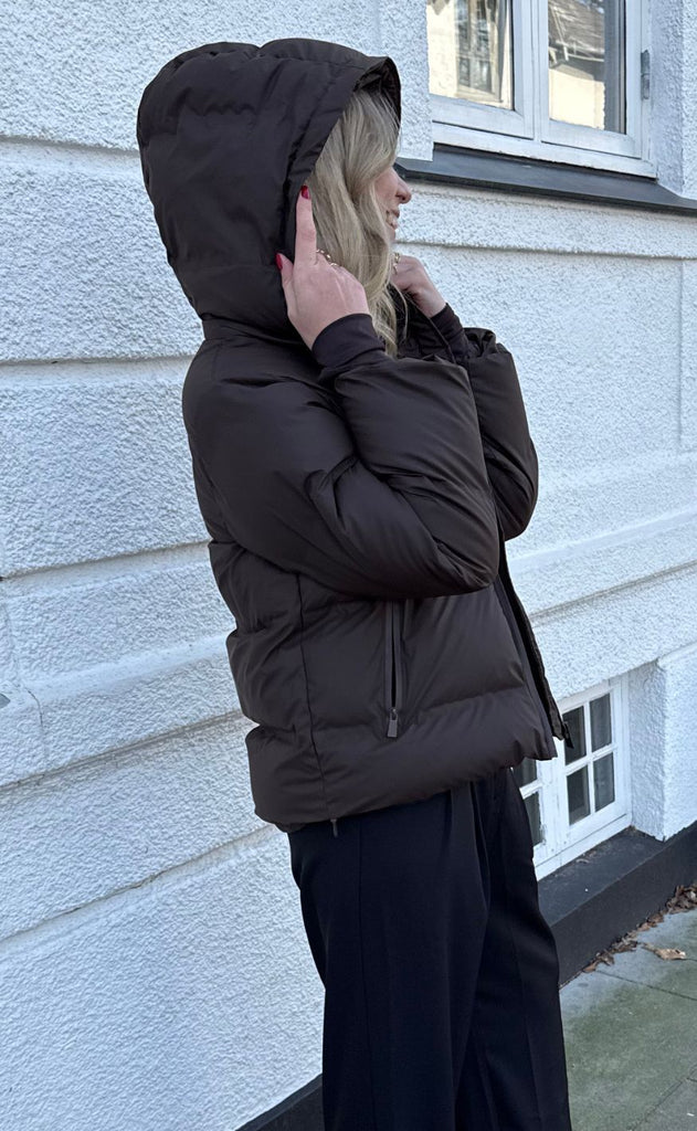 Neo Noir Jakke - Fox Puffer - Dark Brown