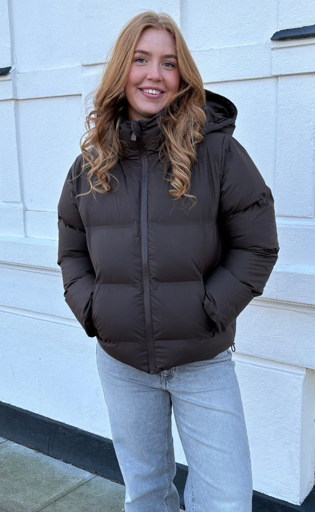 Neo Noir Jakke - Fox Puffer - Dark Brown