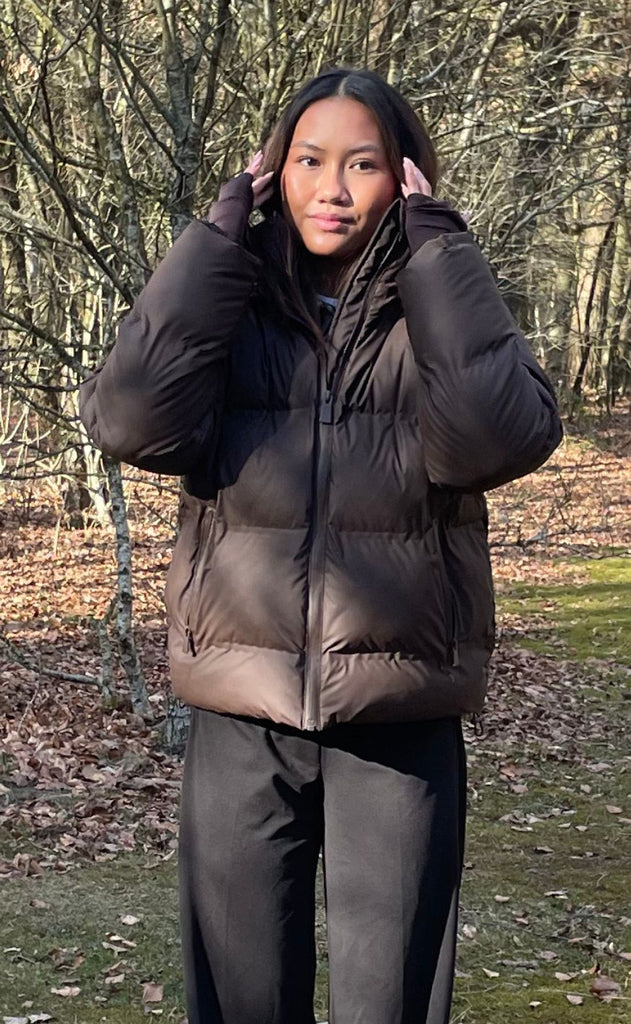 Neo Noir Jakke - Fox Puffer - Dark Brown