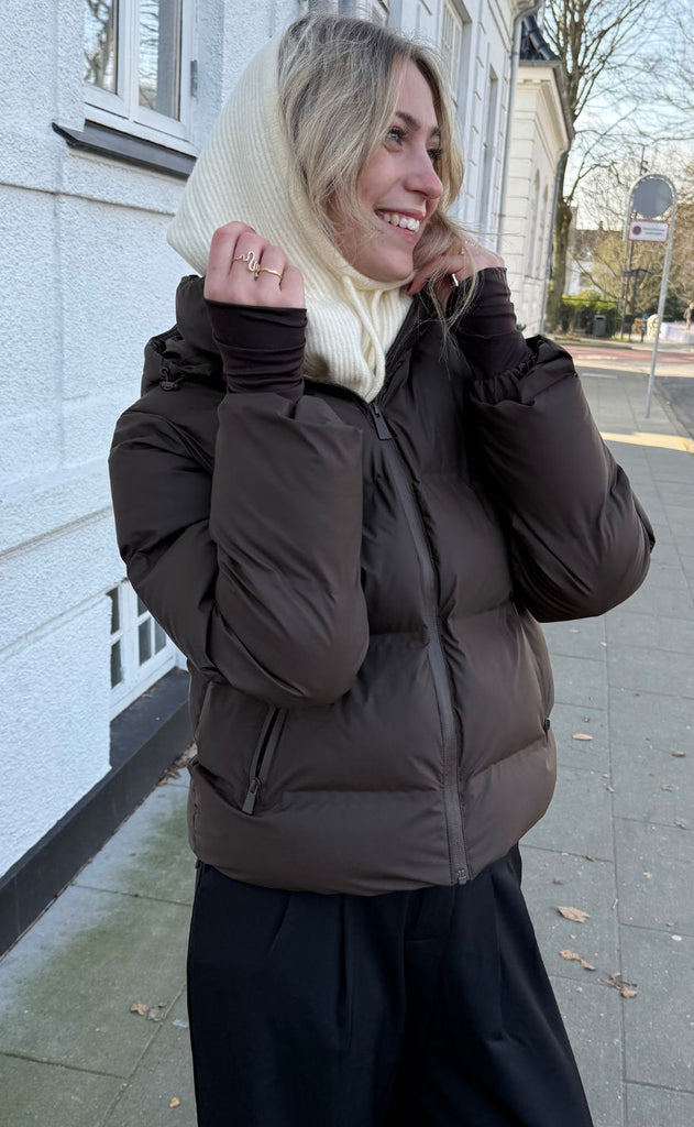 Neo Noir Jakke - Fox Puffer - Dark Brown