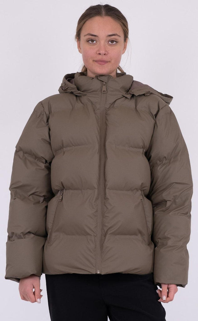 Neo Noir Jakke - Fox Puffer - Dark Taupe