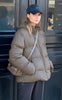 Neo Noir Jakke - Fox Puffer - Dark Taupe