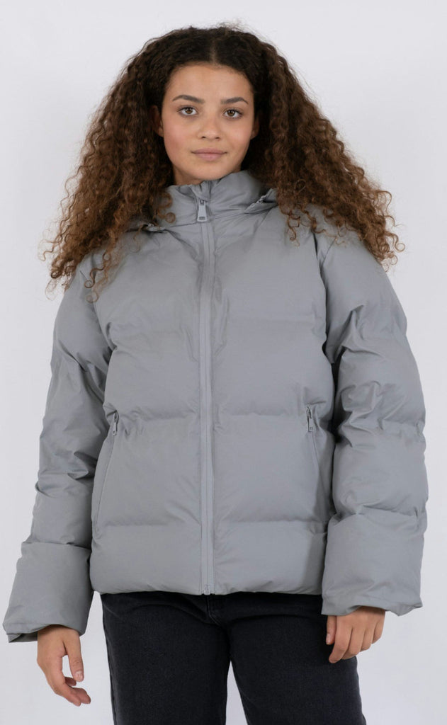 Neo Noir Jakke - Fox Puffer - Light Grey