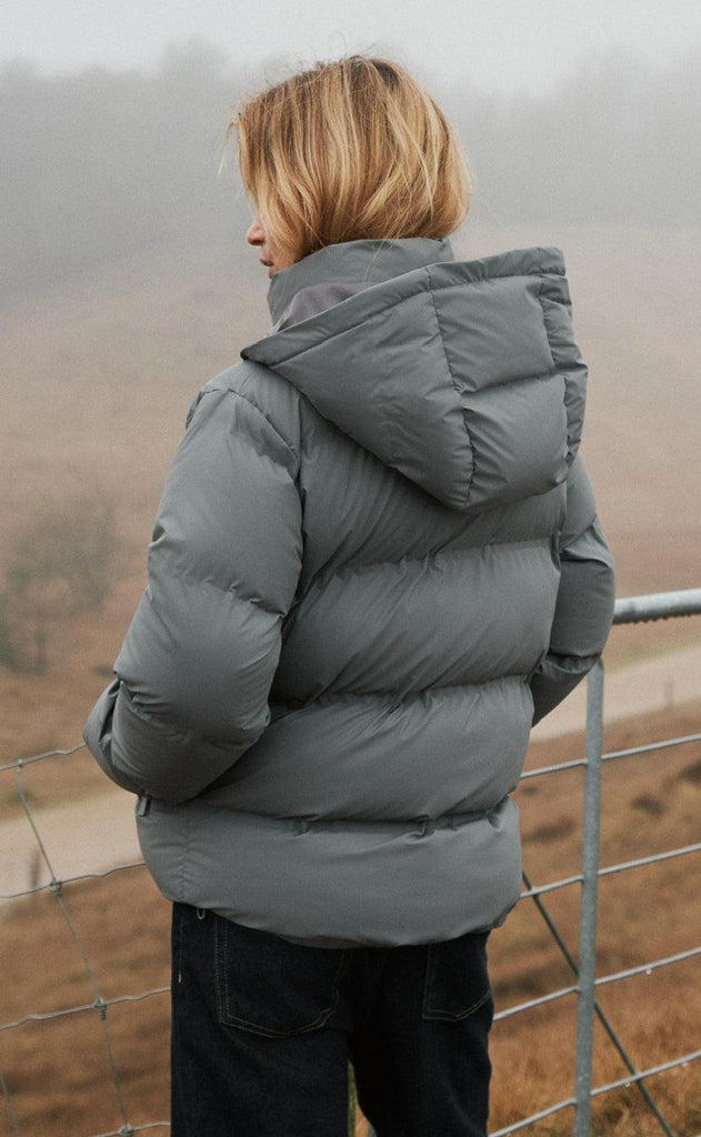 Neo Noir Jakke - Fox Puffer - Light Grey