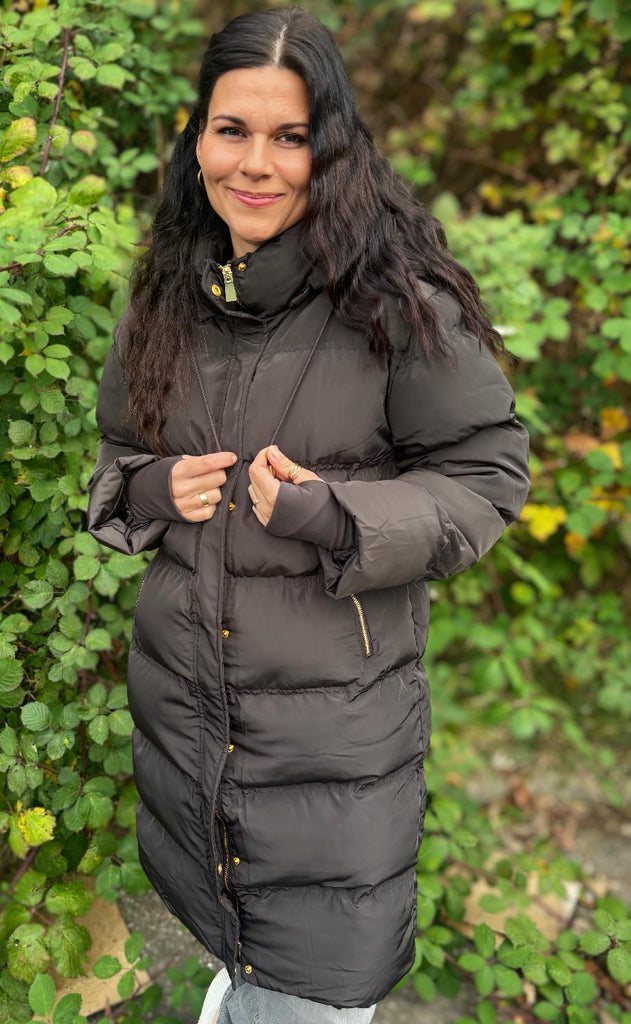 Neo Noir Jakke - Lucette Puffer - Dark Brown