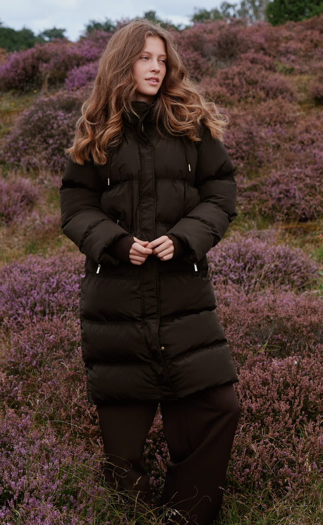 Neo Noir Jakke - Lucette Puffer - Dark Brown