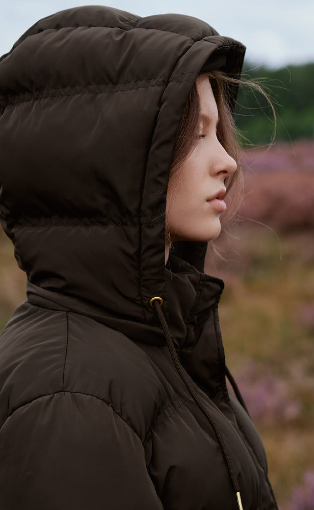 Neo Noir Jakke - Lucette Puffer - Dark Brown