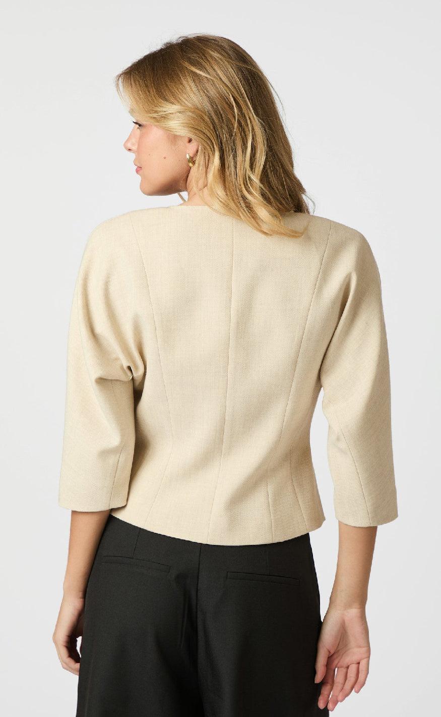 Neo Noir Jakke - Mesto - Beige Melange