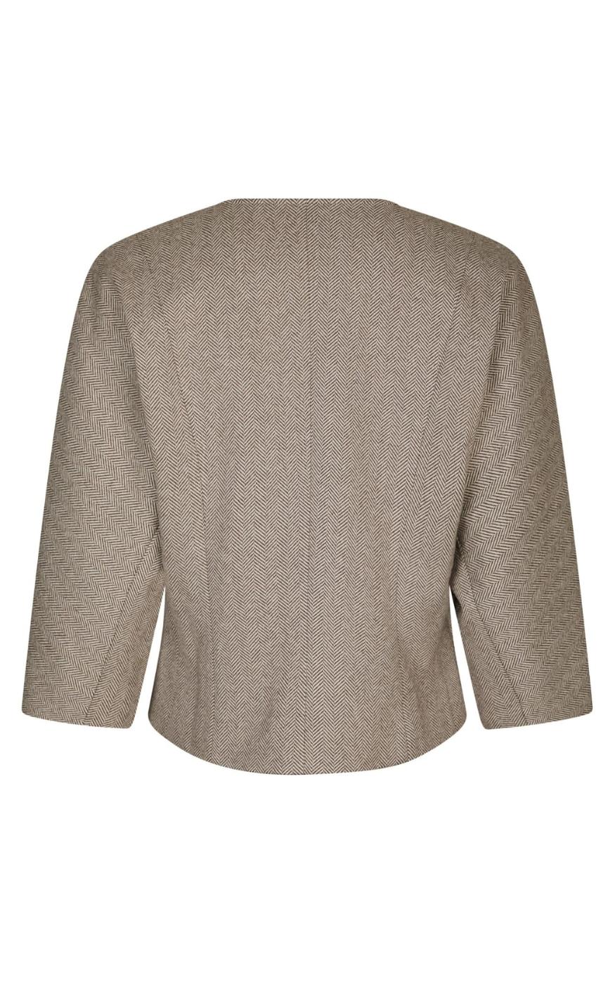 Neo Noir Jakke - Mesto Light Herringbone - White/Brown