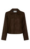 Neo Noir Jakke - Nilo Faux Suede - Dark Brown