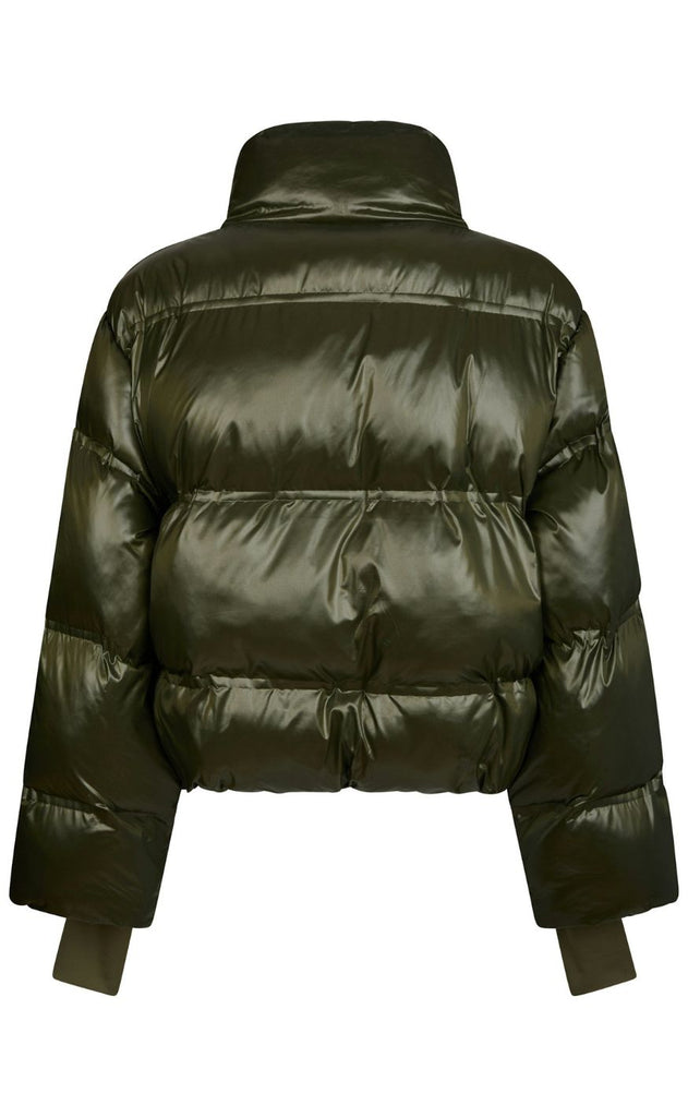 Neo Noir Jakke - Rhea Shiny Puffer - Olive