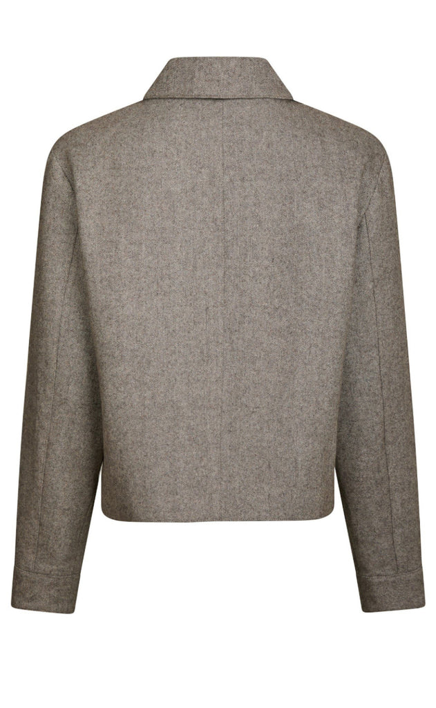 Neo Noir Jakke - Romana Herringbone - Dusty Brown