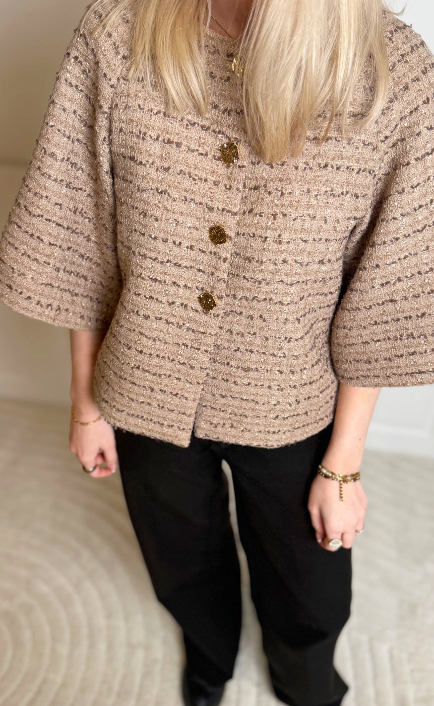 Neo Noir Jakke - Rosella Boucle Mini - Taupe