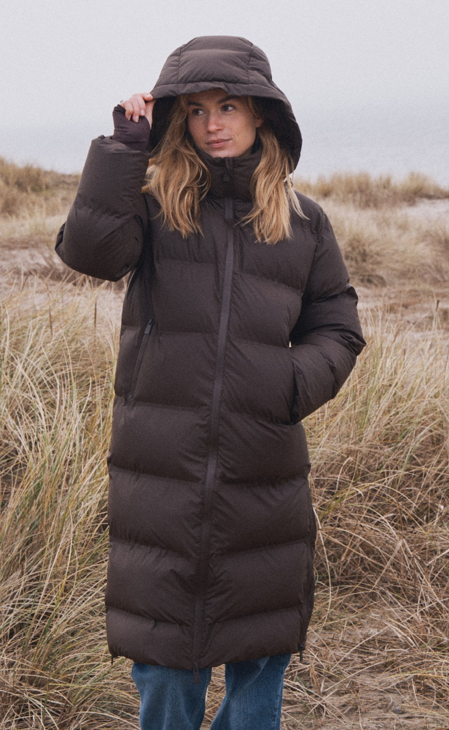 Neo Noir Jakke - Viviana Puffer - Dark Brown