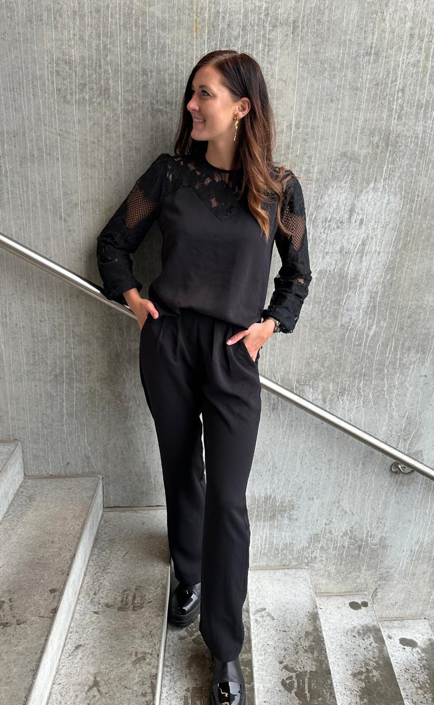 Neo Noir Jumpsuit - Antonia - Black