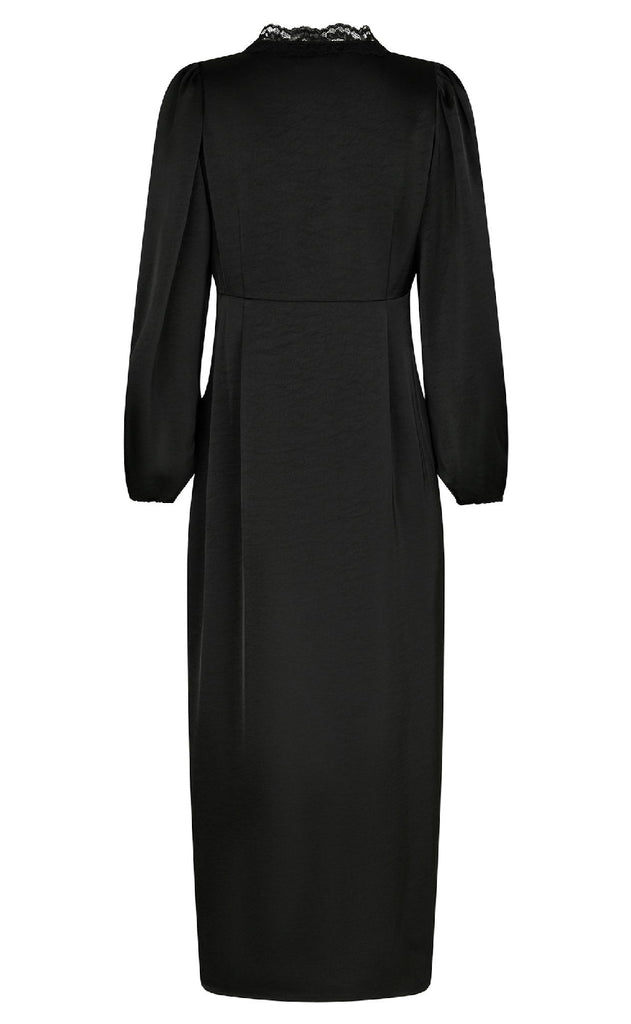 Neo Noir Kjole - Anio Heavy Sateen - Black