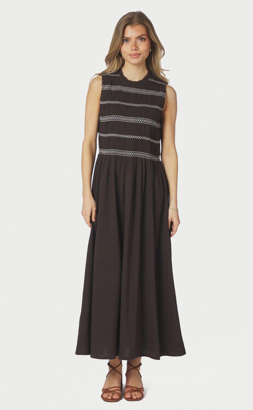 Neo Noir Kjole - Atika Deco - Dark Brown