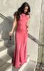 Neo Noir Kjole - Celinie Heavy Sateen - Cherry Pink