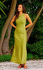 Neo Noir Kjole - Celinie Heavy Sateen - Sage Green