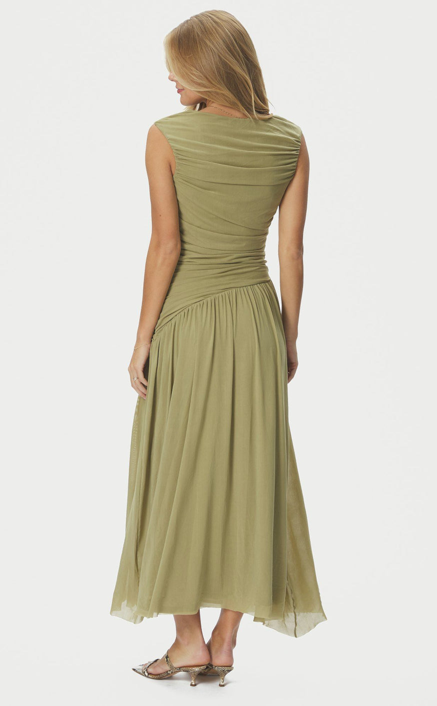 Neo Noir Kjole - Cludine Mesh - Sage Green