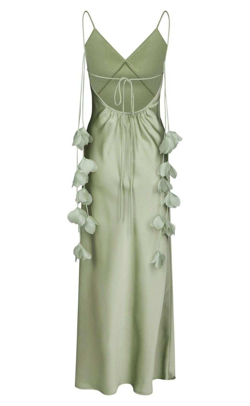 Neo Noir Kjole - Colly Heavy Sateen - Mint Green
