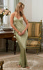 Neo Noir Kjole - Colly Heavy Sateen - Mint Green