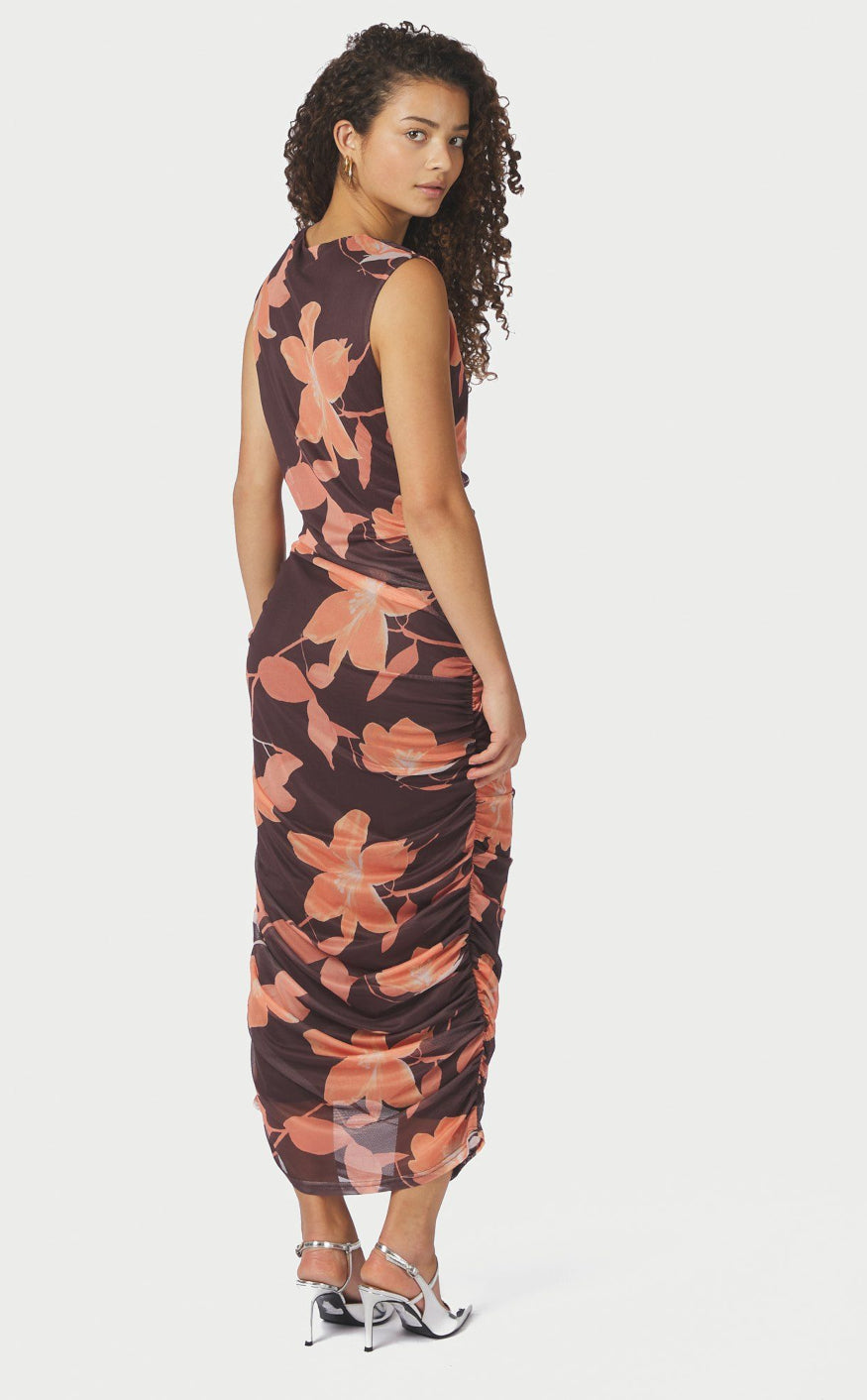 Neo Noir Kjole - Corilina Flower - Brown