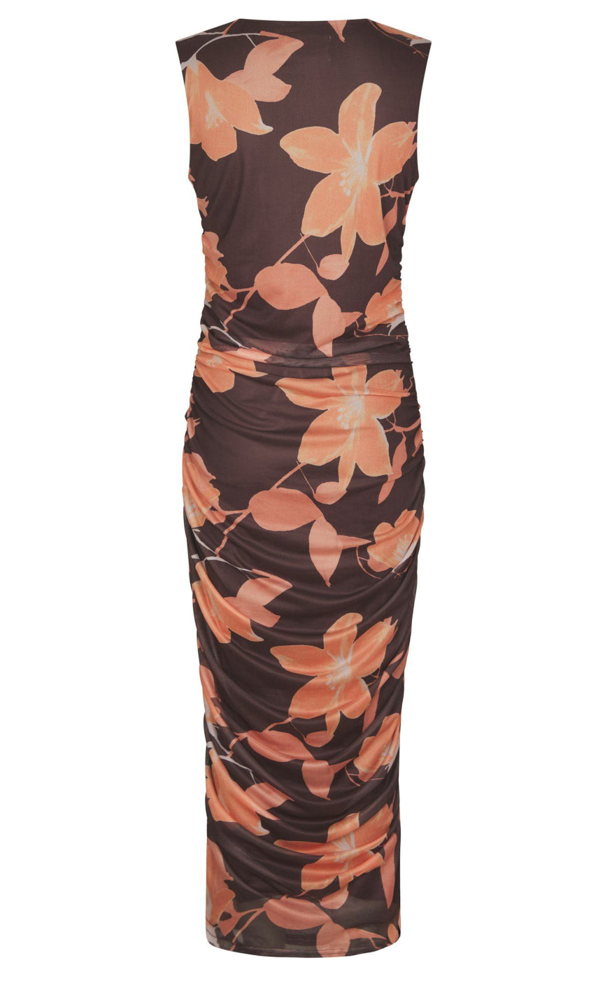 Neo Noir Kjole - Corilina Flower - Brown