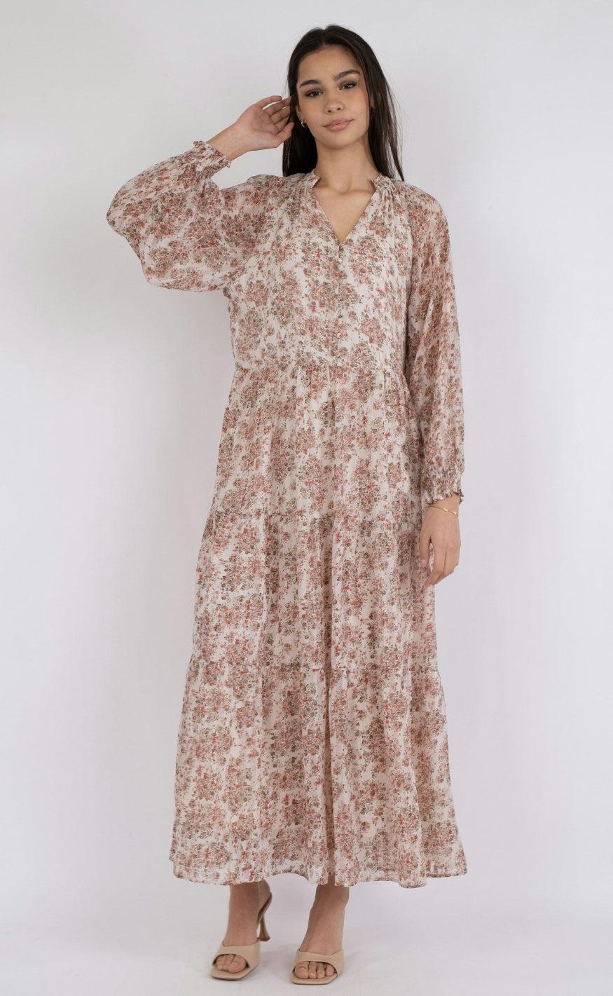 Neo Noir Kjole - Hiko Meadow Magic - Off White