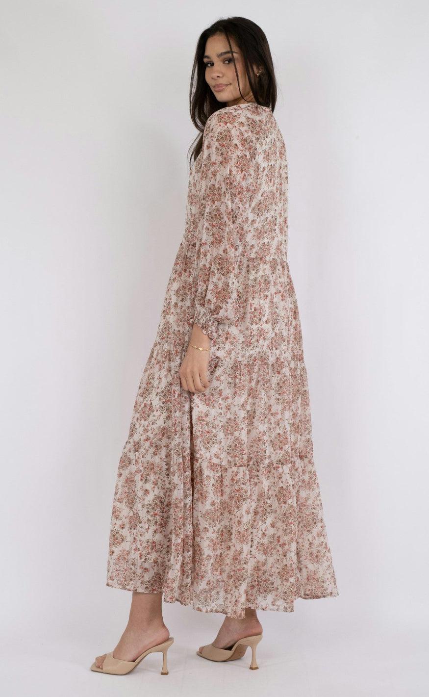 Neo Noir Kjole - Hiko Meadow Magic - Off White
