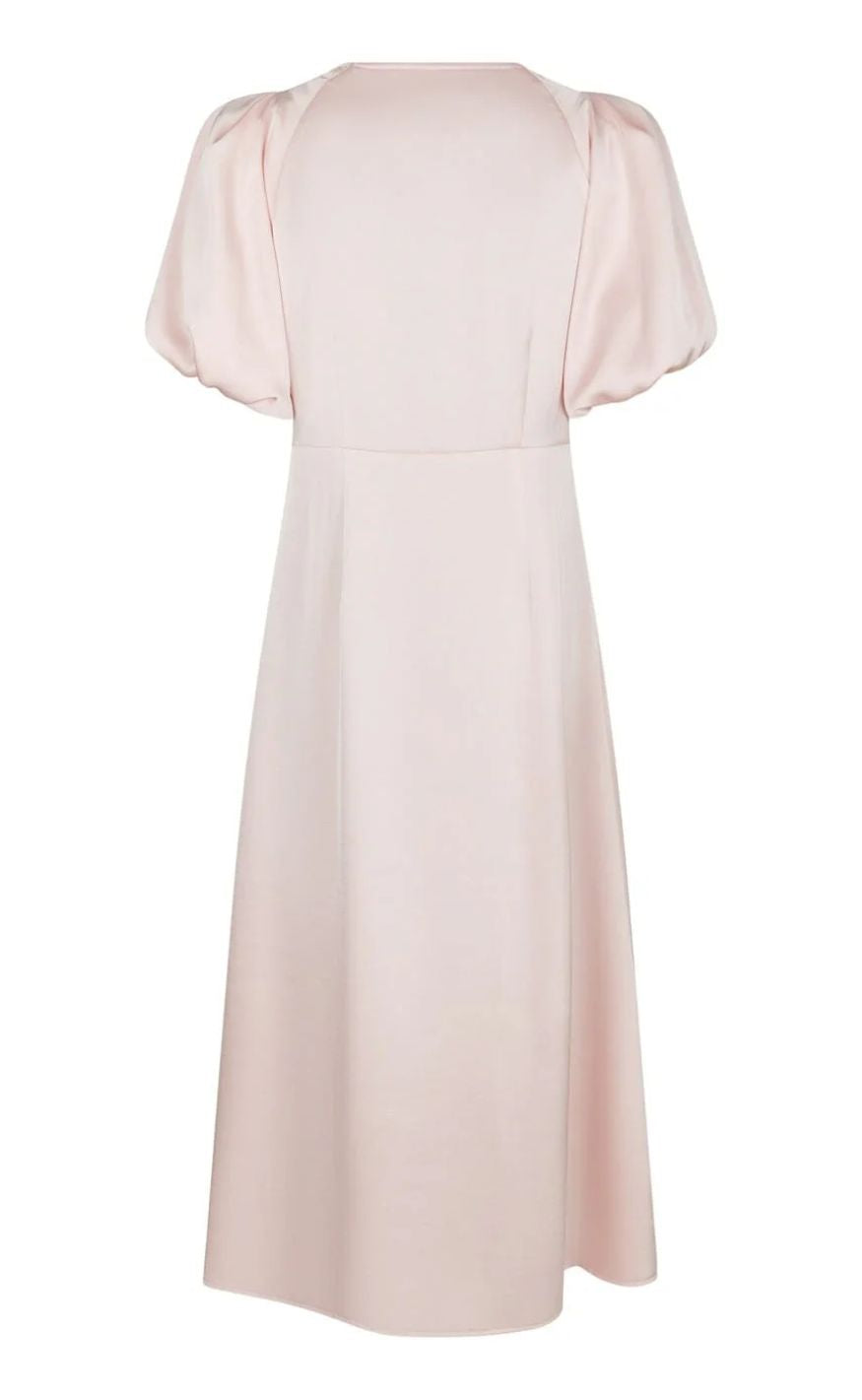 Neo Noir Kjole - Illana Heavy Sateen - Light Pink