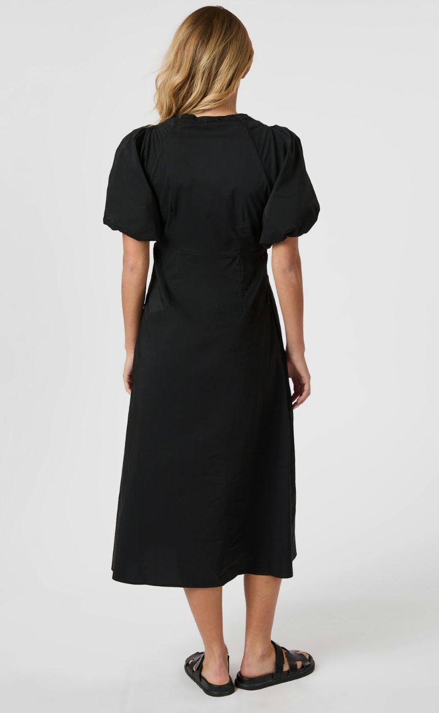 Neo Noir Kjole - Illana Poplin - Black