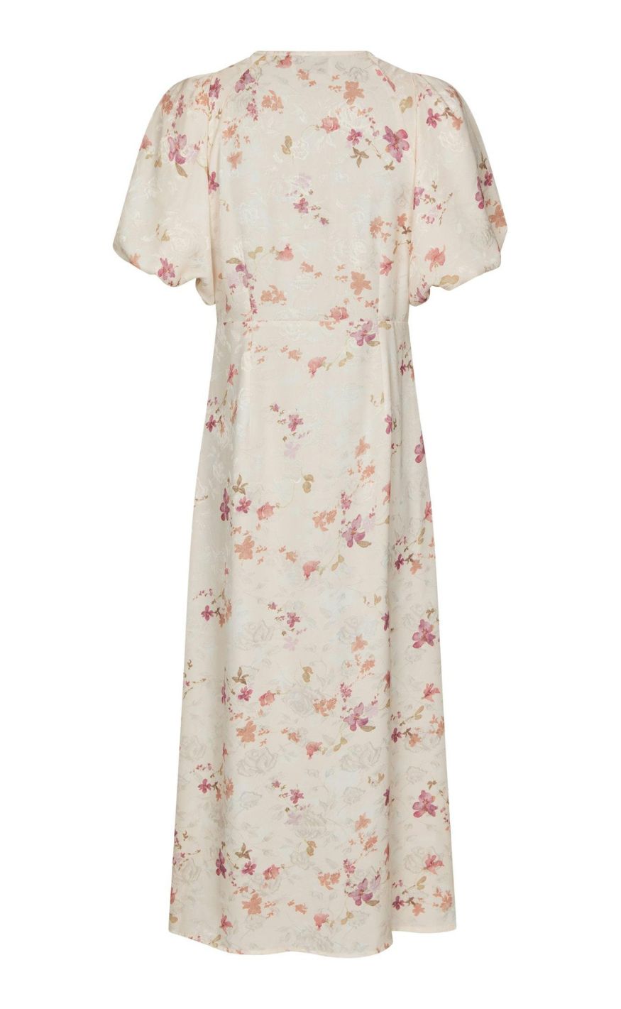 Neo Noir Kjole - Illana Sateen Print - Creme