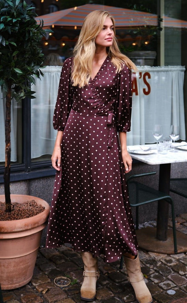 Neo Noir Kjole - Malinga Dot - Wine