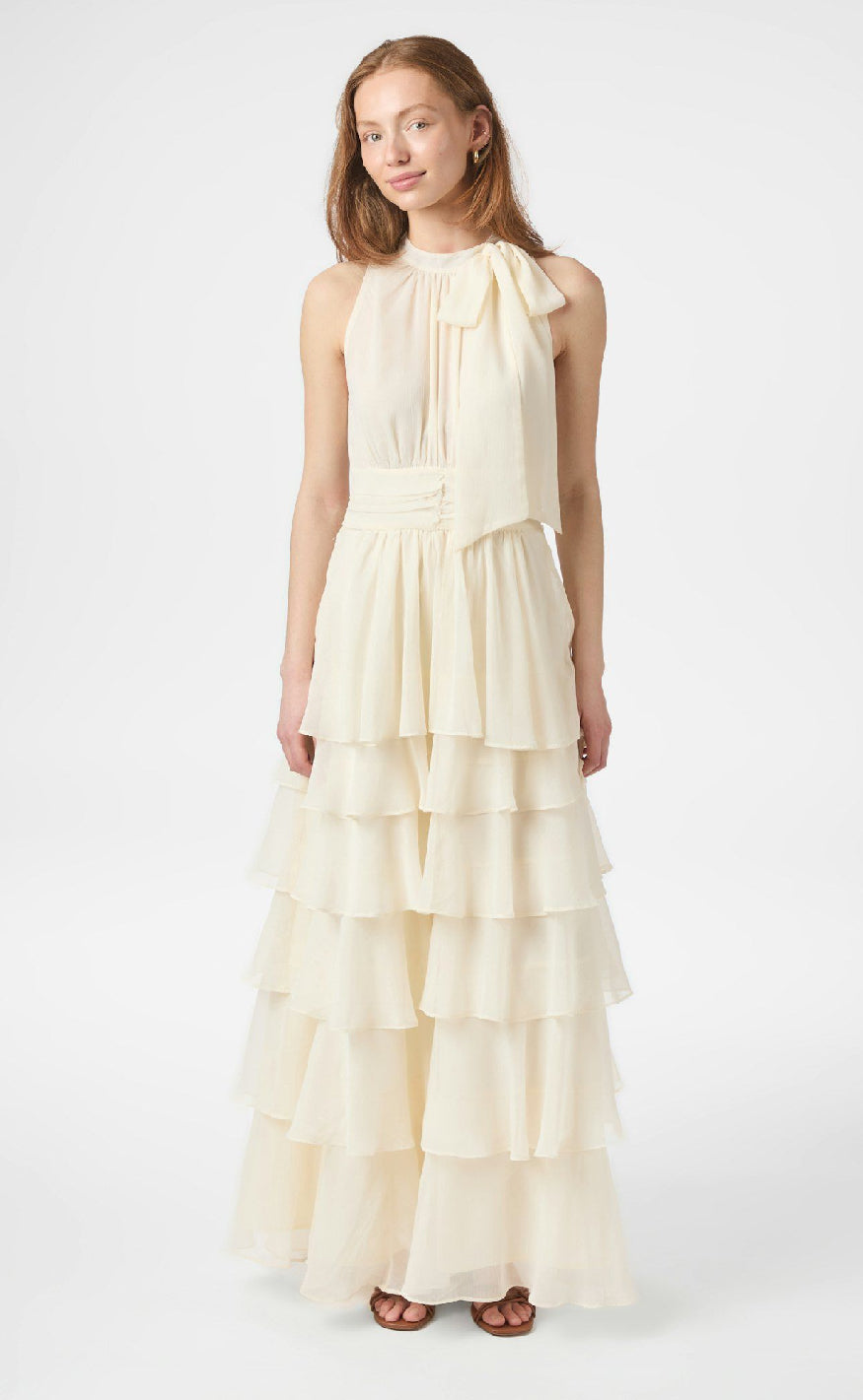 Neo Noir Kjole - Marli Chiffon - Light Yellow