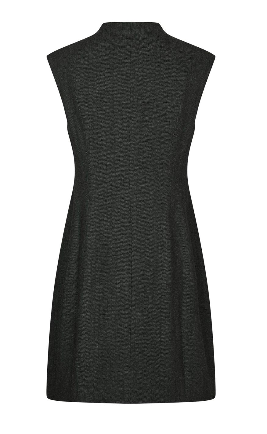 Neo Noir Kjole - Melville Herringbone - Antracit