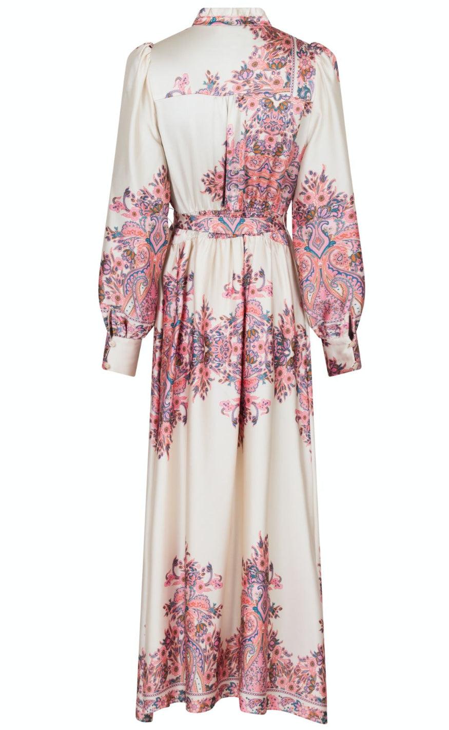 Neo Noir Kjole - Nova Paisley - Light Pink