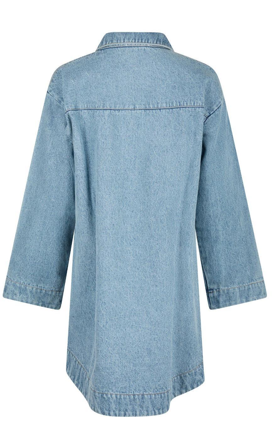 Neo Noir Kjole - Paras Denim - Smoke Blue