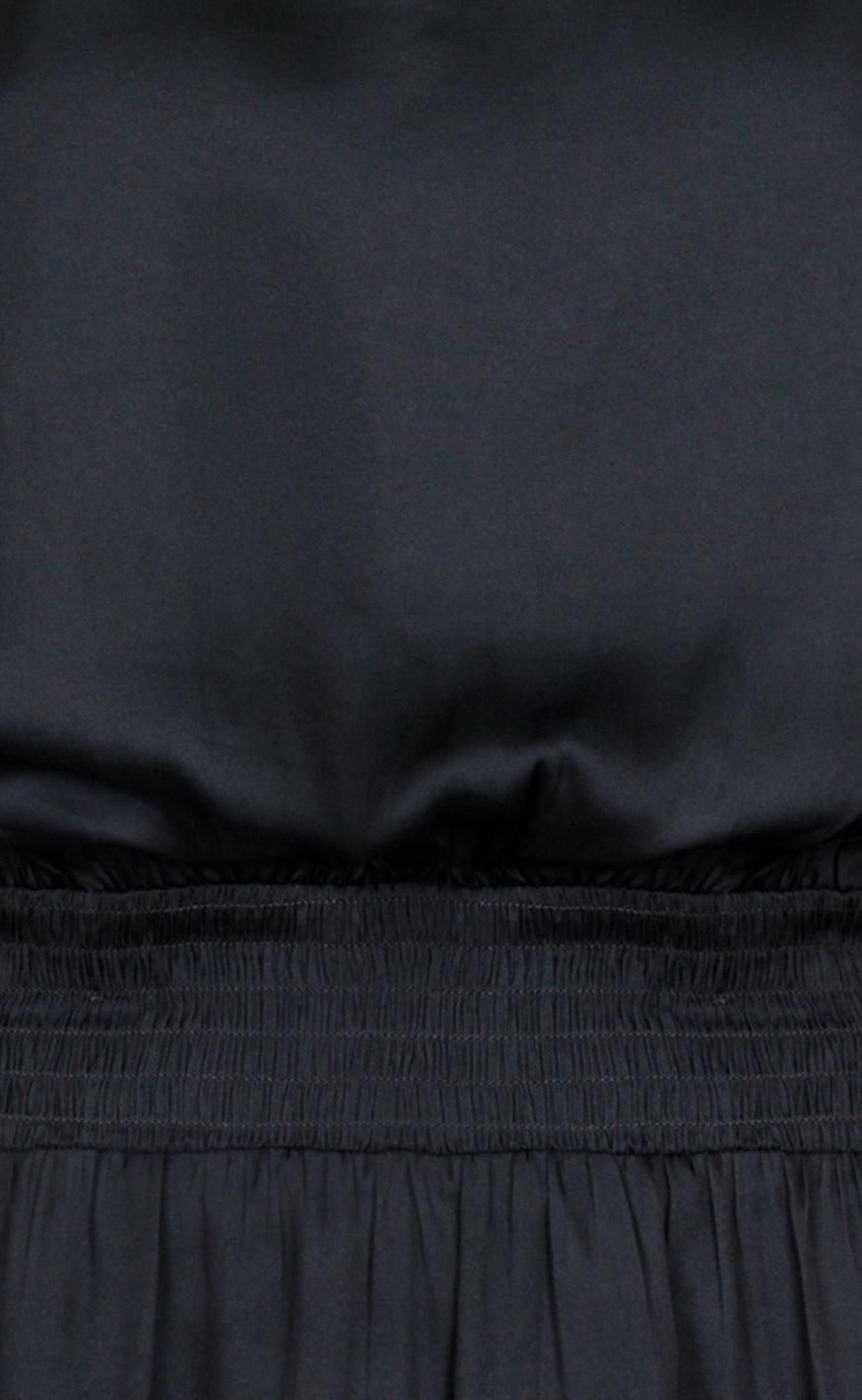 Neo Noir Kjole - Porto Satin - Black