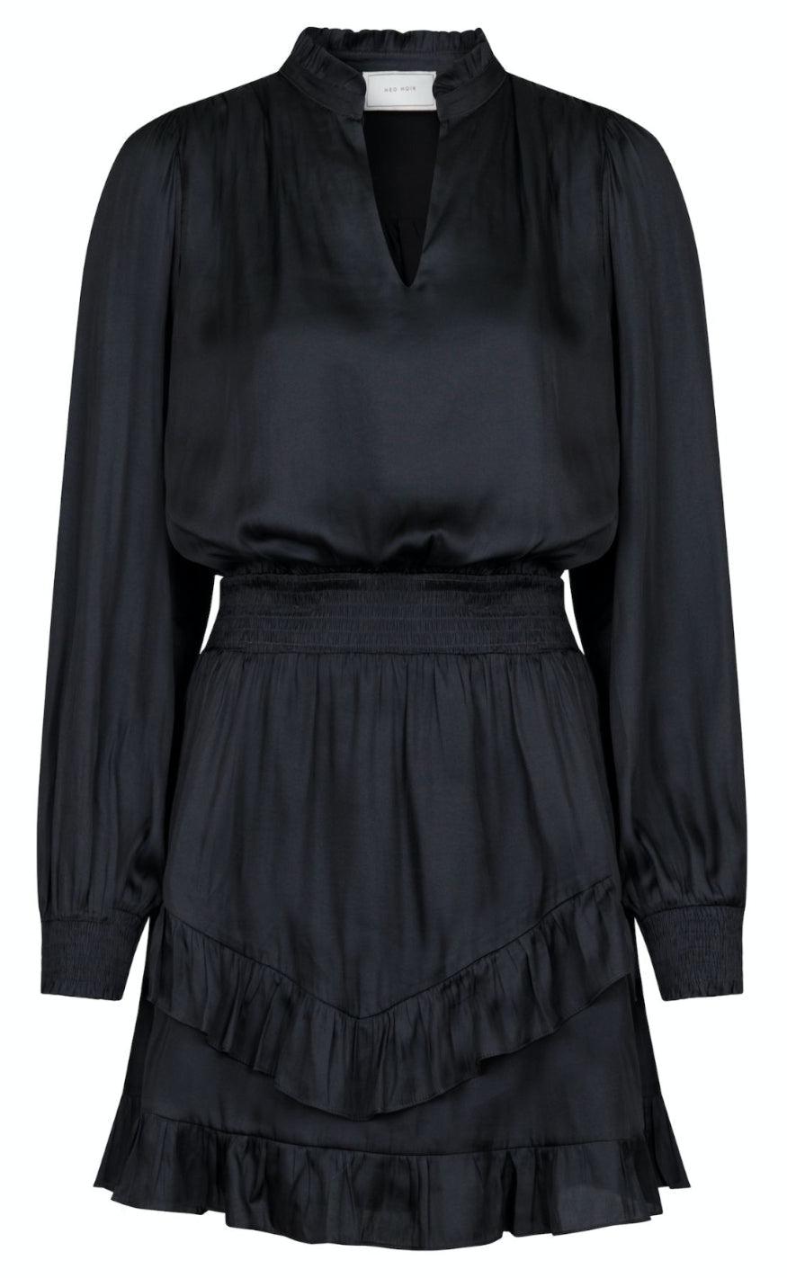 Neo Noir Kjole - Porto Satin - Black