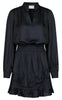 Neo Noir Kjole  - Porto Satin - Black