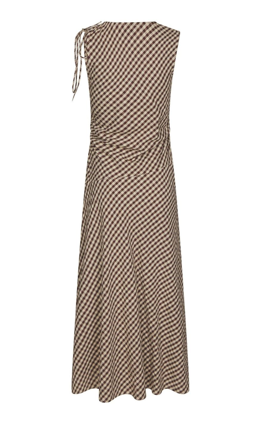 Neo Noir Kjole - Saxton Check - Brown