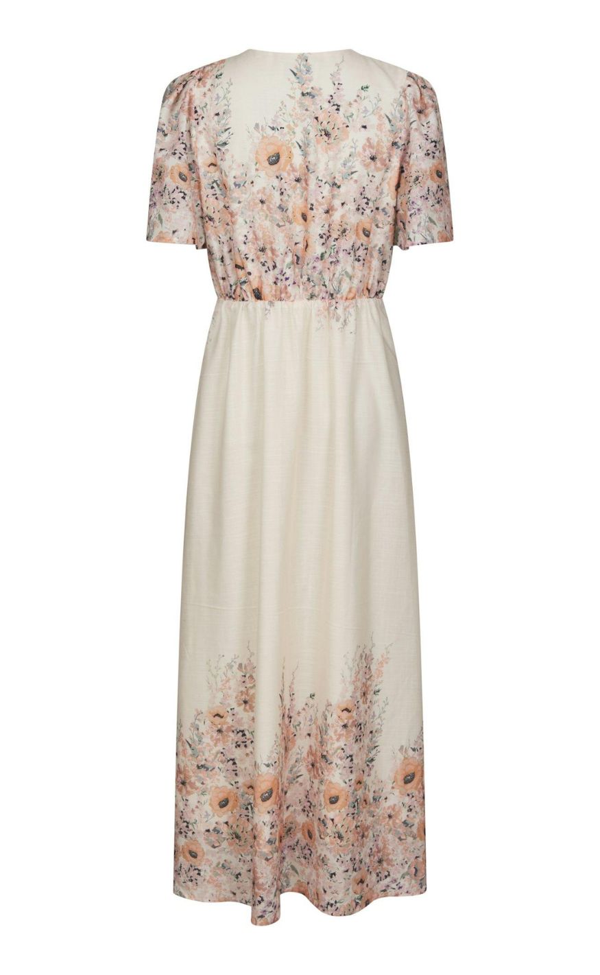 Neo Noir Kjole - Serna Flower Print - Burned Powder